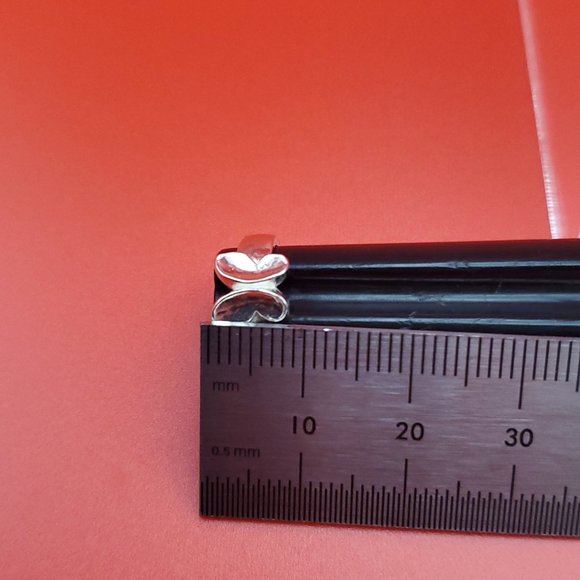 Size 1 925 Sterling Silver Cute Butterfly Toe Ring - Picture 6 of 7